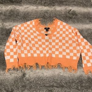 Womens distressed sweater